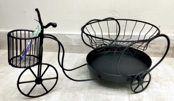 New Cycle Fruit Basket Metal with Fork & Knife Holder - Image 4