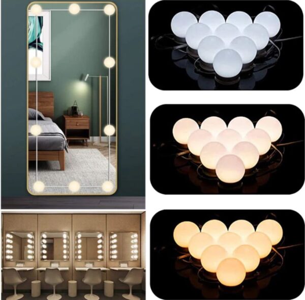 Vanity Mirror Light Pack of 10 led Bulbs in 3 Different Modes